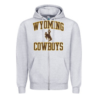 Heather Grey Wyoming Cowboys Men's Apparel Gameday Arch Over Cowboys Sweat Zipper Hoodie - longCreatives