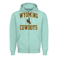 Seafoam Wyoming Cowboys Men's Apparel Gameday Arch Over Cowboys Sweat Zipper Hoodie - longCreatives