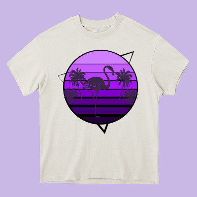 Flamingo Palm Heavy Core Tee Designed By Bettercallsaul