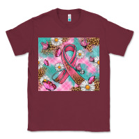 Burgundy Breast Cancer Ribbon Stethoscope Classic Tee - Artiststas