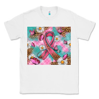 White Breast Cancer Ribbon Stethoscope Classic Tee - Artiststas