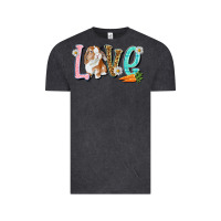 Vintage Black Love Easter Rabbit Easter Day Vintage Tee - HowdyJamesFarm