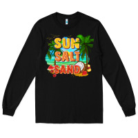 Black Sun salt sand Long Sleeve Tee - FaDigitalArtStudio