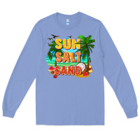 Colony Blue Sun salt sand Long Sleeve Tee - FaDigitalArtStudio