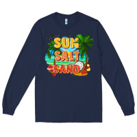Navy Sun salt sand Long Sleeve Tee - FaDigitalArtStudio