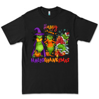 Black Happy Hallothanksmas Premium Tee - NancyCooperArtShop