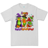 Dove Grey Happy Hallothanksmas Premium Tee - NancyCooperArtShop