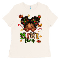 Bone mini claus messy bun Ladies Tee - texasbilliewilder