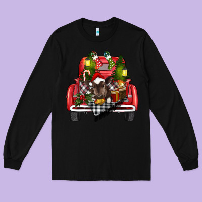 Christmas Truck Long Sleeve Tee Designed By Ranaportraitstore