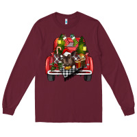 Burgundy christmas truck Long Sleeve Tee - RanaPortraitStore