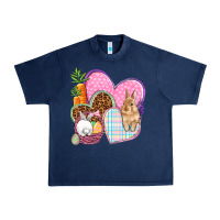 Navy Easter hearts Easter Day Urban Heavy Tee - HowdyJamesFarm