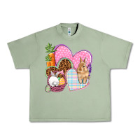 Oil Green Easter hearts Easter Day Urban Heavy Tee - HowdyJamesFarm
