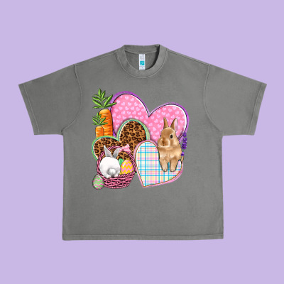 Easter Hearts Easter Day Urban Heavy Tee Designed By Howdyjamesfarm