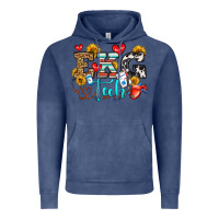 Vintage Denim ekg tech Vintage Hoodie - OliviaCreatesArt