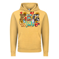Vintage Mustard ekg tech Vintage Hoodie - OliviaCreatesArt