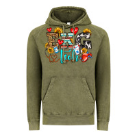 Vintage Olive ekg tech Vintage Hoodie - OliviaCreatesArt