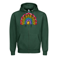 Sports Green easter and spring with flowers carrots butterfly and sunflower rainbow Zipper Hoodie - Artiststas