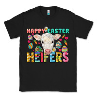 Black Happy Easter Heifers Easter Day Classic Tee - HowdyJamesFarm