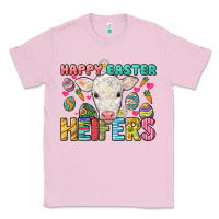 Bubblegum Pink Happy Easter Heifers Easter Day Classic Tee - HowdyJamesFarm