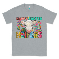 Heather Grey Happy Easter Heifers Easter Day Classic Tee - HowdyJamesFarm