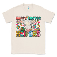 Natural Happy Easter Heifers Easter Day Classic Tee - HowdyJamesFarm
