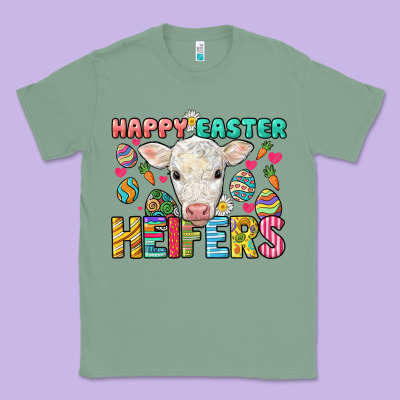 Happy Easter Heifers Easter Day Classic Tee Designed By Howdyjamesfarm