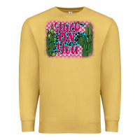 Antique Gold stuck on you cactus Premium Sweatshirt - BarkalooDesign