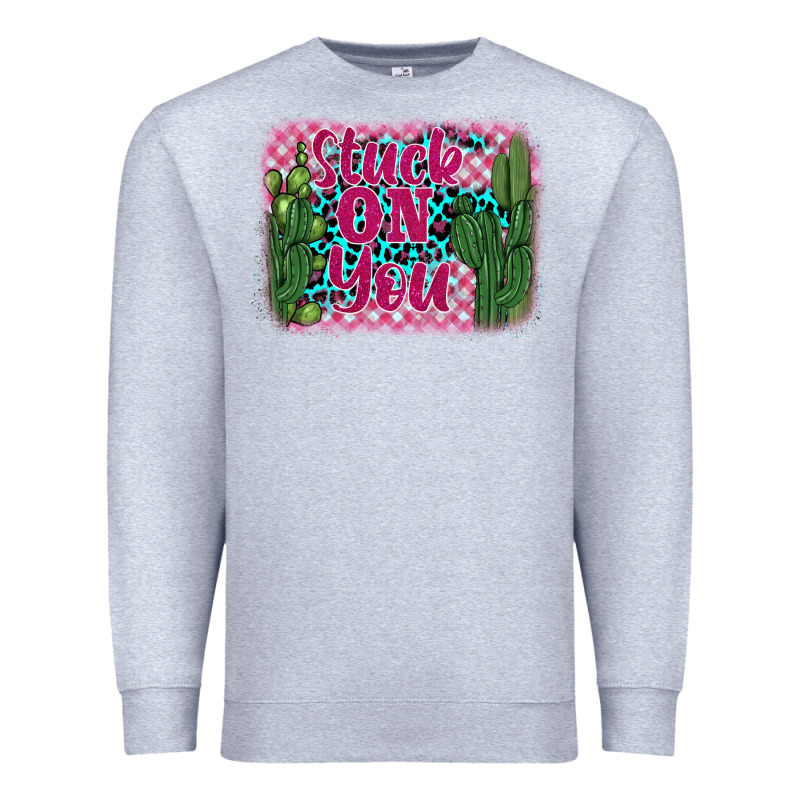 Stuck On You Cactus Premium Sweatshirt by BarkalooDesign | Teevron