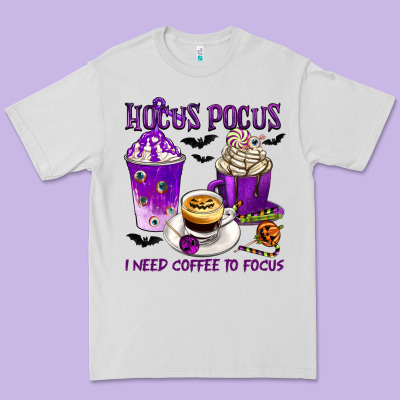 Hocus Pocus I Need Coffee To Focus Premium Tee Designed By Texasbilliewilder