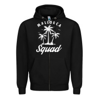 Black Mallorca Squad Beach Summer Surfing Swimming Travel Vacation Zipper Hoodie - longCreatives