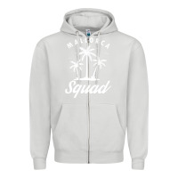 Dove Grey Mallorca Squad Beach Summer Surfing Swimming Travel Vacation Zipper Hoodie - longCreatives