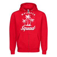 Red Mallorca Squad Beach Summer Surfing Swimming Travel Vacation Zipper Hoodie - longCreatives