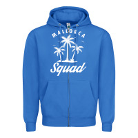True Royal Mallorca Squad Beach Summer Surfing Swimming Travel Vacation Zipper Hoodie - longCreatives