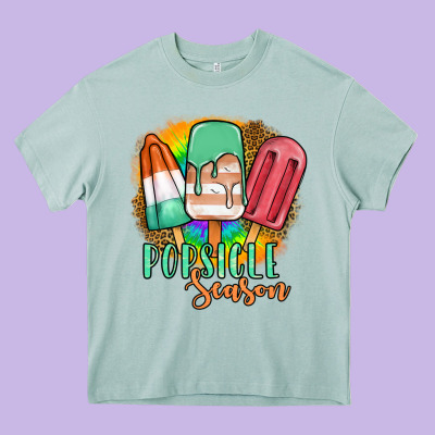 Popsicle Season Heavy Core Tee Designed By Jahusdesignshop
