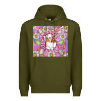 Army Green Easter Bunny Premium Hoodie - CowhideDigitalArt