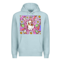 Blue Mist Easter Bunny Premium Hoodie - CowhideDigitalArt