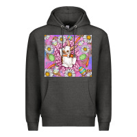 Charcoal Heather Easter Bunny Premium Hoodie - CowhideDigitalArt