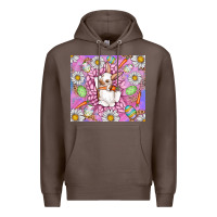 Coffee Easter Bunny Premium Hoodie - CowhideDigitalArt