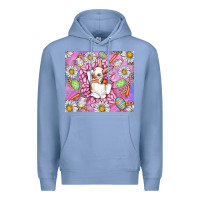 Colony Blue Easter Bunny Premium Hoodie - CowhideDigitalArt