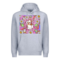 Heather Grey Easter Bunny Premium Hoodie - CowhideDigitalArt
