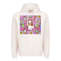 Pale Pink Easter Bunny Premium Hoodie - CowhideDigitalArt