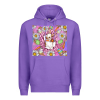 Purple Easter Bunny Premium Hoodie - CowhideDigitalArt