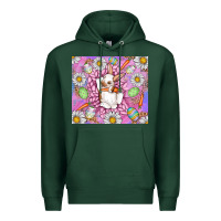 Sports Green Easter Bunny Premium Hoodie - CowhideDigitalArt