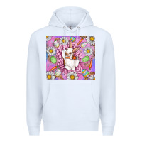 White Easter Bunny Premium Hoodie - CowhideDigitalArt