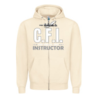 Sandshell CFI CFI Certified Flight Pilot Gift CFI Flying Instructor Zipper Hoodie - longCreatives