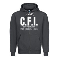 Smoke CFI CFI Certified Flight Pilot Gift CFI Flying Instructor Zipper Hoodie - longCreatives
