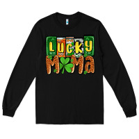 Black St. Patrick's lucky mama Long Sleeve Tee - OliviaCreatesArt