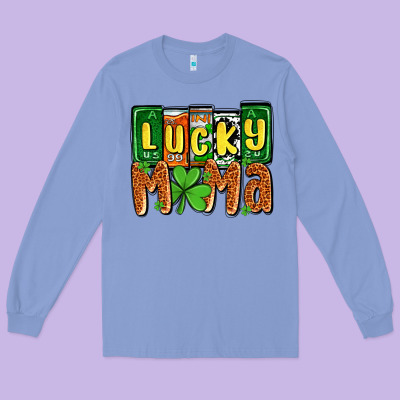 St. Patrick's Lucky Mama Long Sleeve Tee Designed By Oliviacreatesart