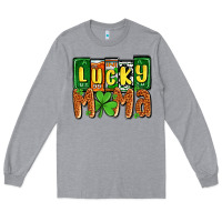 Heather Grey St. Patrick's lucky mama Long Sleeve Tee - OliviaCreatesArt
