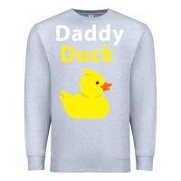 Heather Grey Funny Daddy Duck Rubber Duck Premium Sweatshirt - longCreatives
